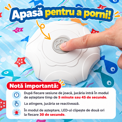 Covoraș Stea de Mare Interactiv pentru Pisici care se Plictisesc Singure Acasă